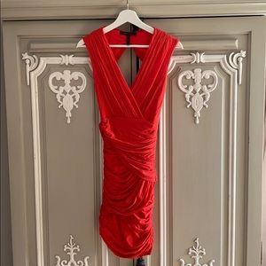 BCBG Coral Ruched MIDI length Dress